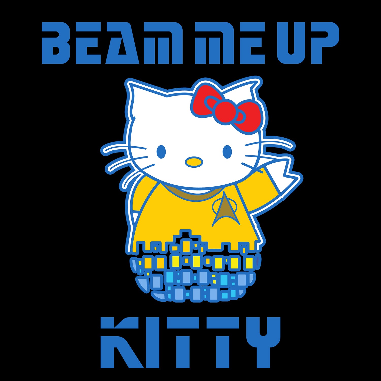 BEAM ME UP KITTY. FAN ART. PARODY. KIDS
