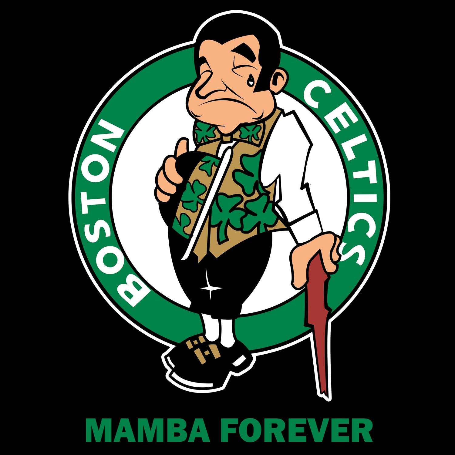 LUCKY'S TRIBUTE. CELTICS FAN ART. KIDS