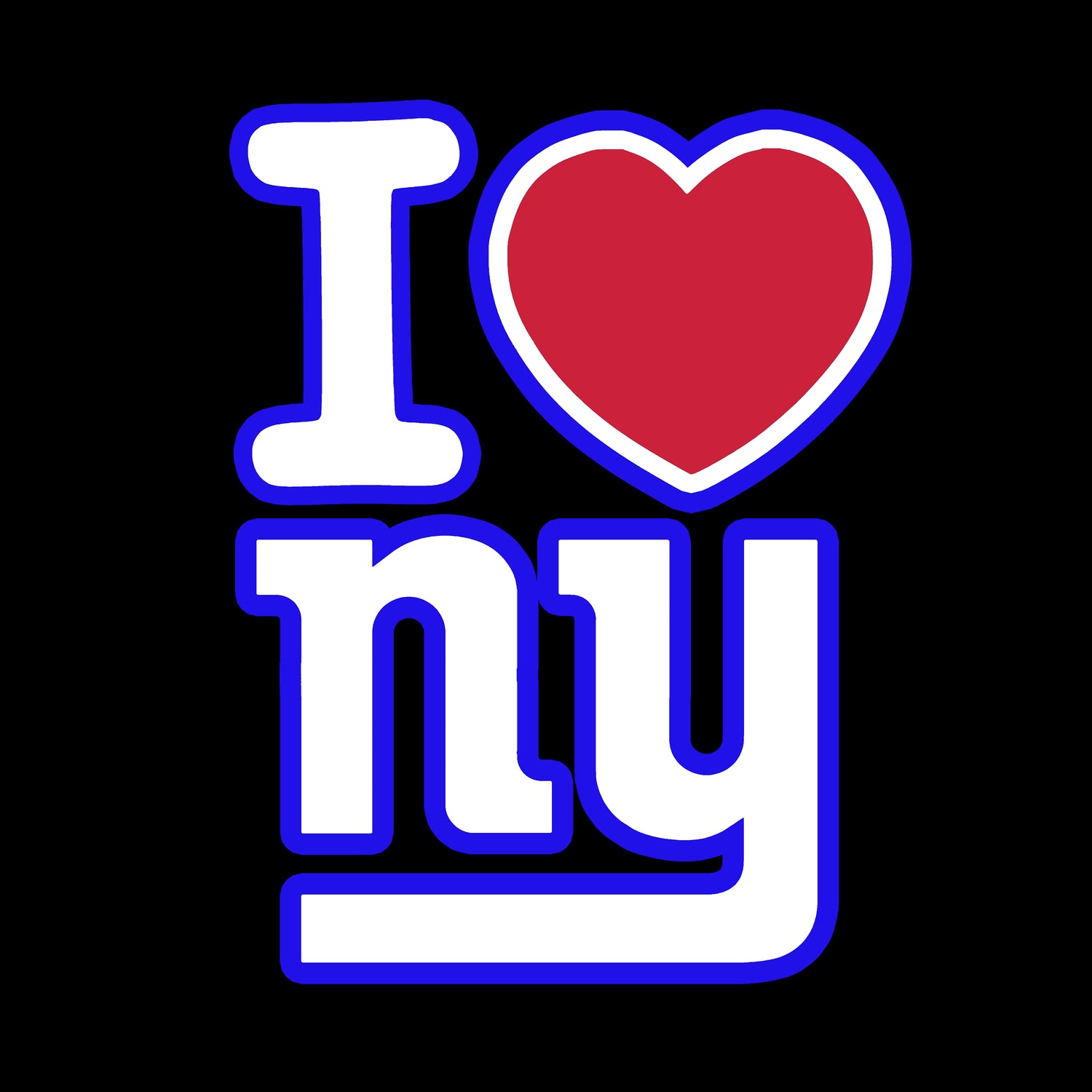 I HEART NY. NY GIANTS FAN ART. KIDS.