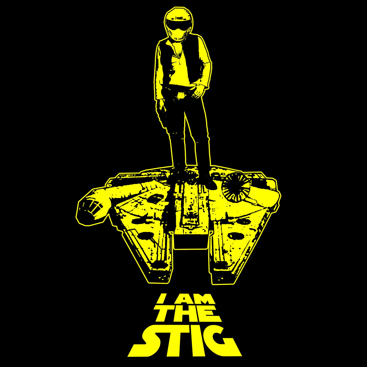 I AM THE STIG. HAN SOLO / THE STIG. FAN ART. PARODY. KIDS.
