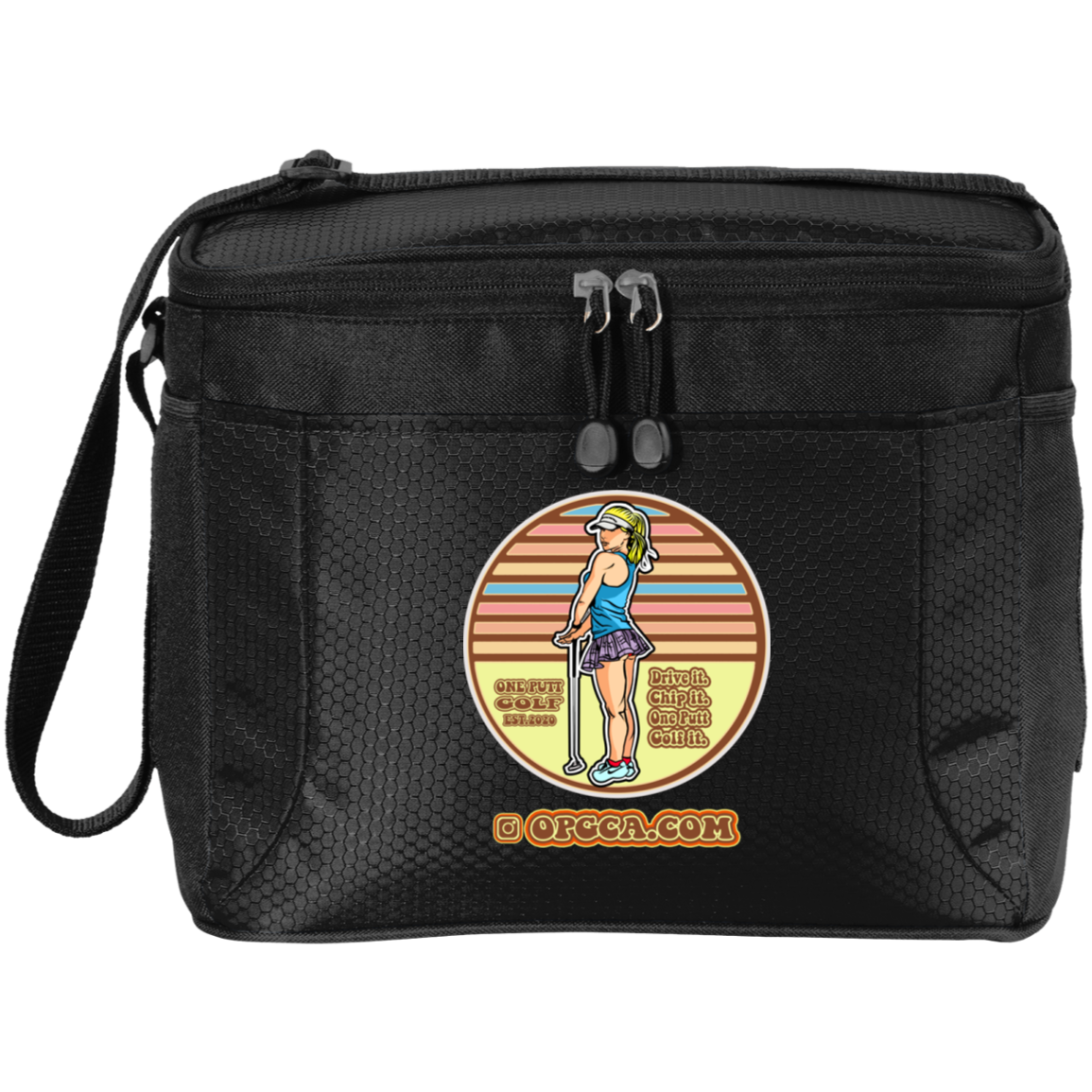 OPG Custom Design #28. Drive it. Chip it. One Putt golf it. 12-Pack Cooler
