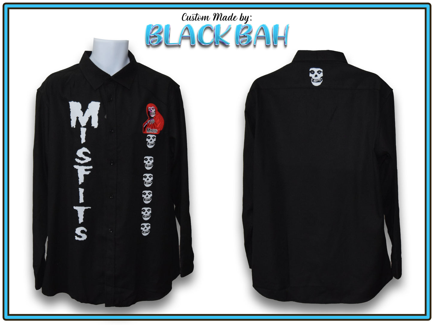 Misfits Black Flannel Dress Shirt