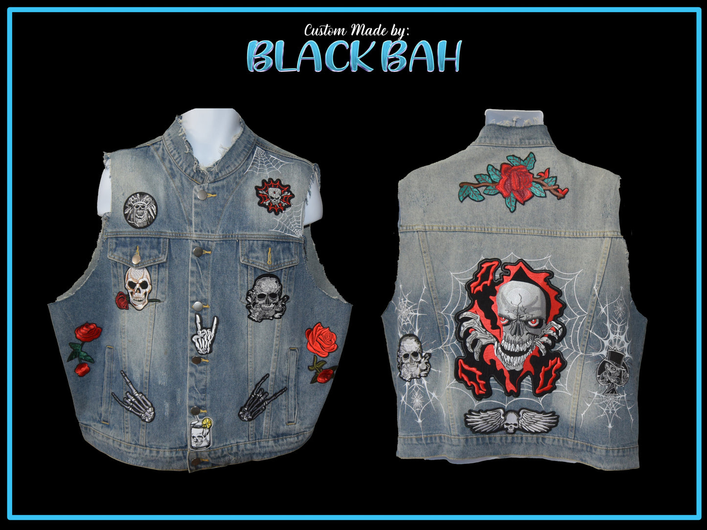 Skull and Roses Vest
