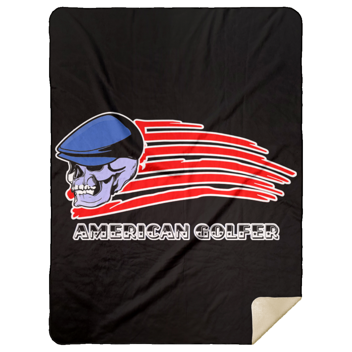OPG Custom Design #12. Golf America. Male Edition. Premium Mink Sherpa Blanket 60x80