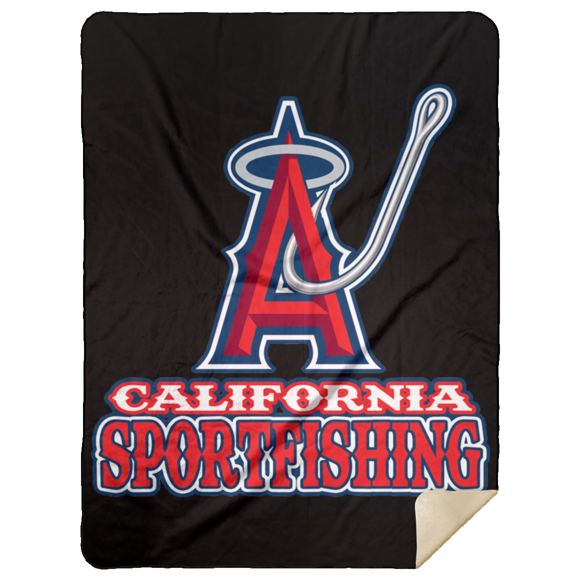 ArtichokeUSA Custom Design. Anglers. Southern California Sports Fishing. Los Angeles Angels Parody. Premium Mink Sherpa Blanket 60x80