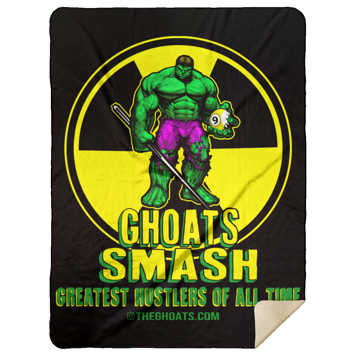 The GHOATS Custom Design. #13. GHOATS SMASH. Mink Sherpa Blanket 60x80
