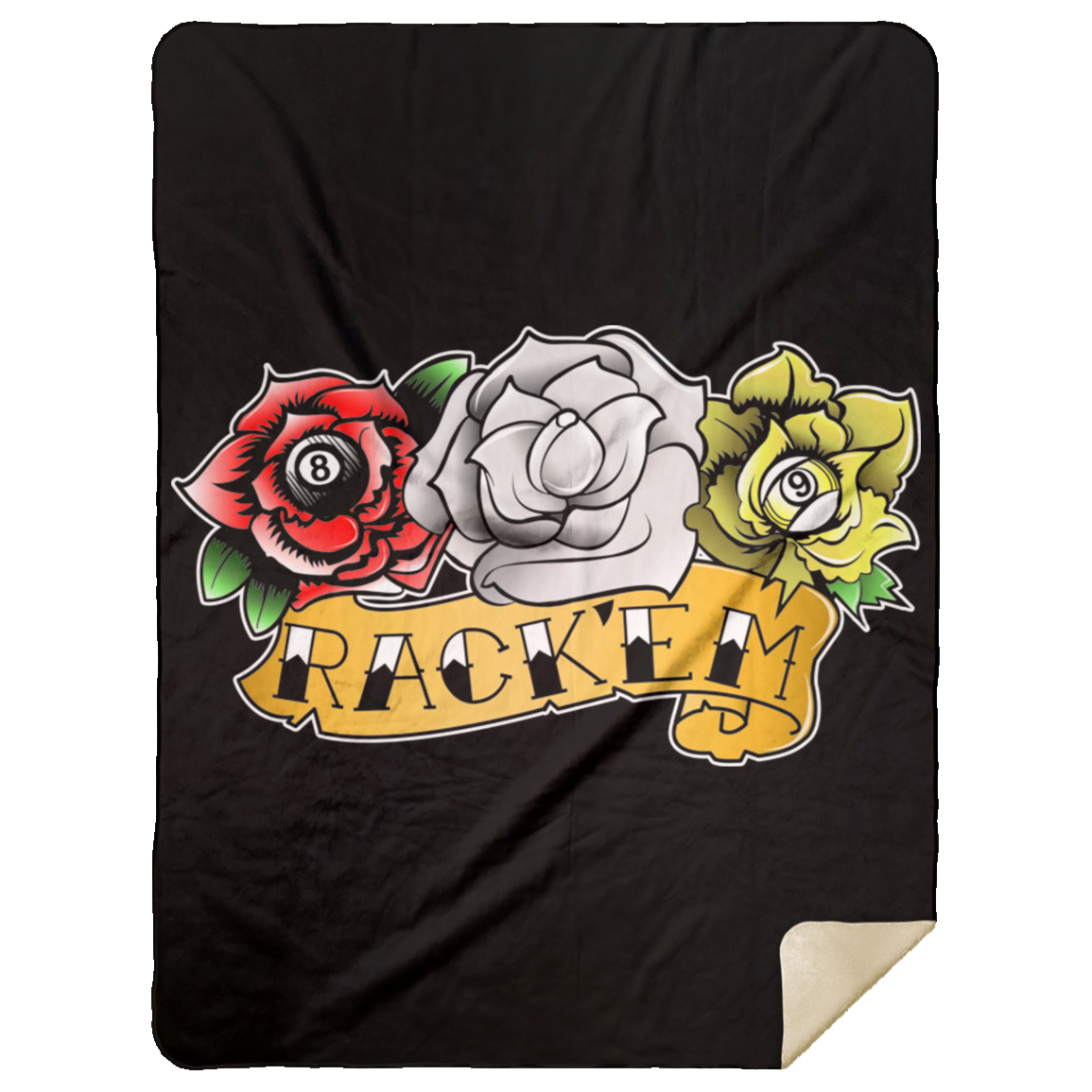 The GHOATS Custom Design. #28 Rack Em'. Mink Sherpa Blanket 60x80