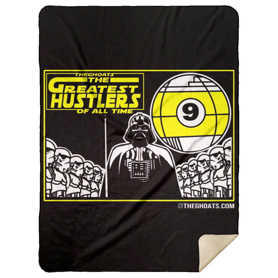 The GHOATS Custom Design. # 39 The Dark Side of Hustling. Mink Sherpa Blanket 60x80