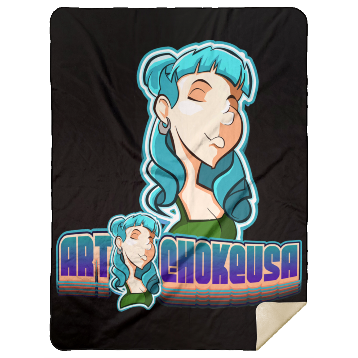 ArtichokeUSA Characters and Fonts. "Shelly" Let’s Create Your Own Design Today. Premium Mink Sherpa Blanket 60x80