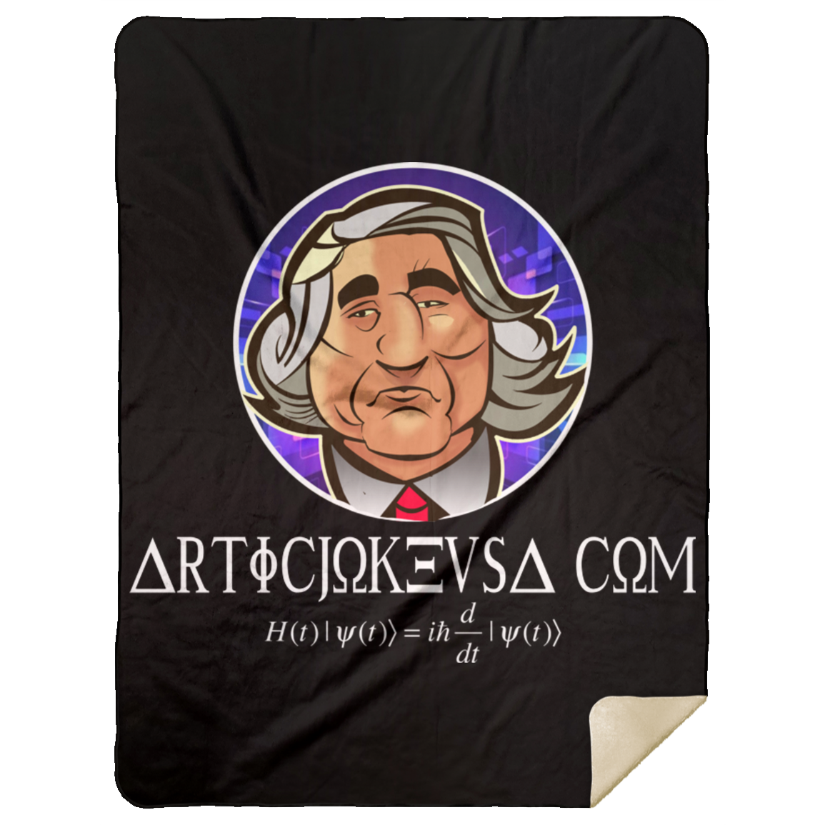 ArtichokeUSA Custom Design. Michio Kaku Fan Art. Premium Mink Sherpa Blanket 60x80