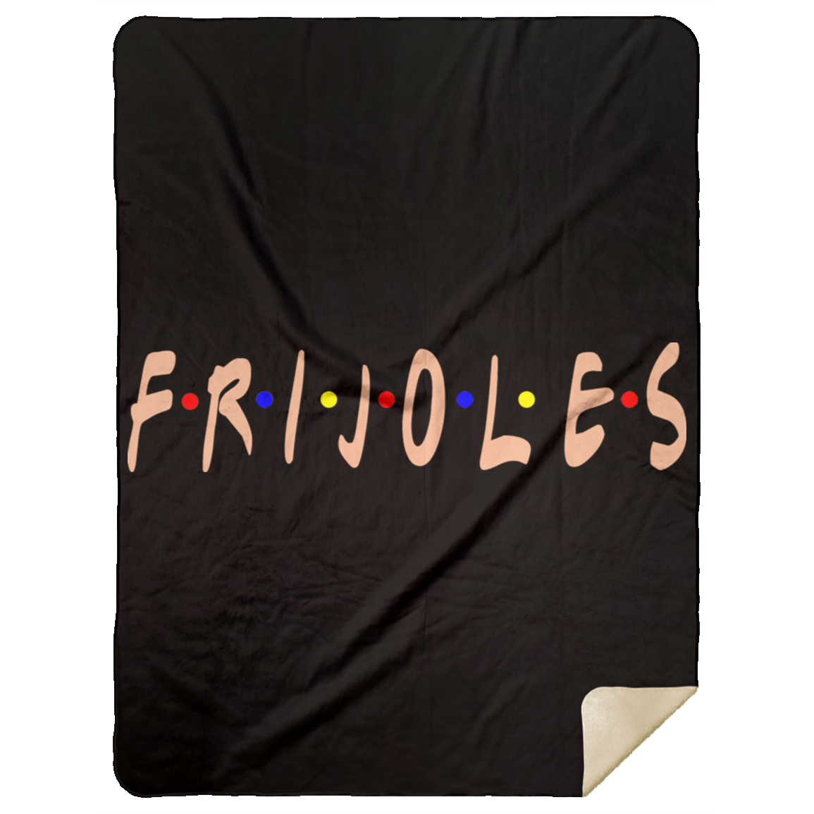 ArtichokeUSA Custom Design. FRIJOLES. Premium Mink Sherpa Blanket 60x80
