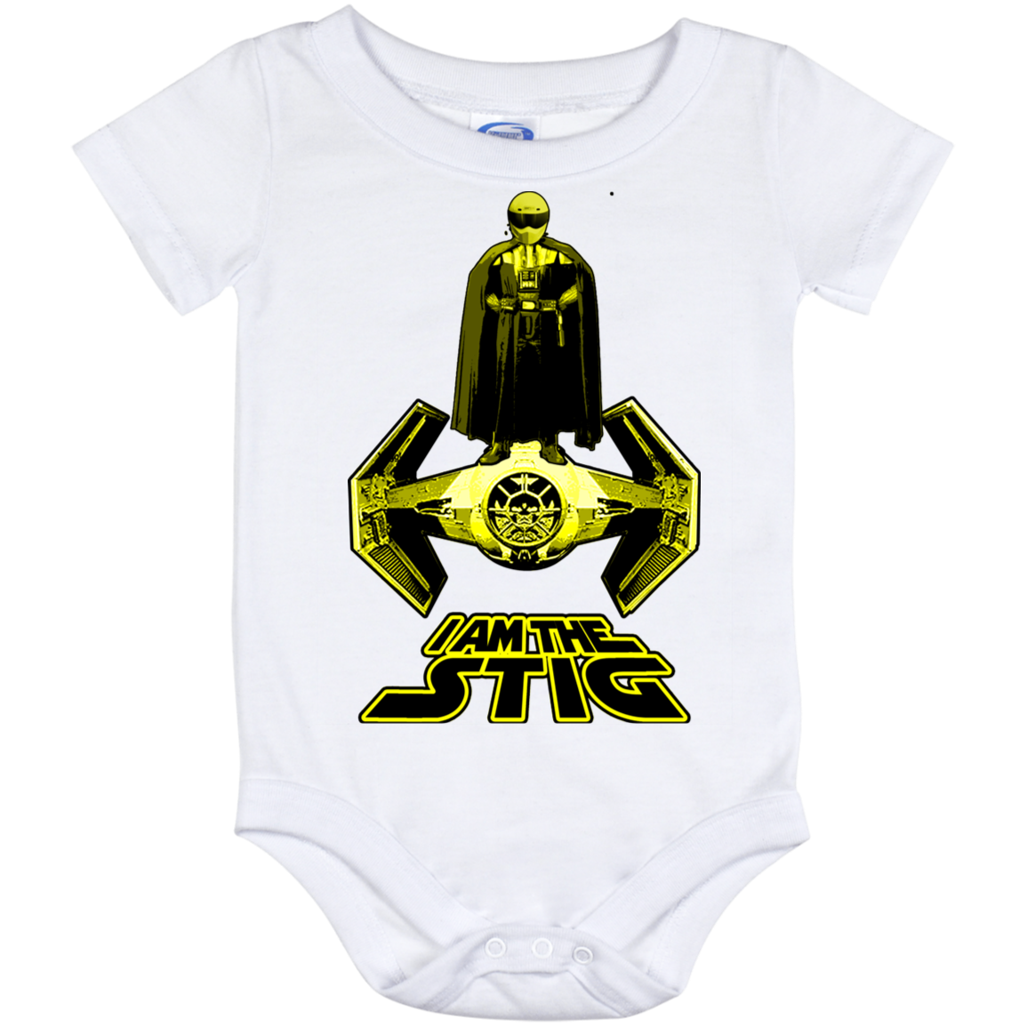 ArtichokeUSA Custom Design. I am the Stig. Vader/ The Stig Fan Art. Baby Onesie 12 Month