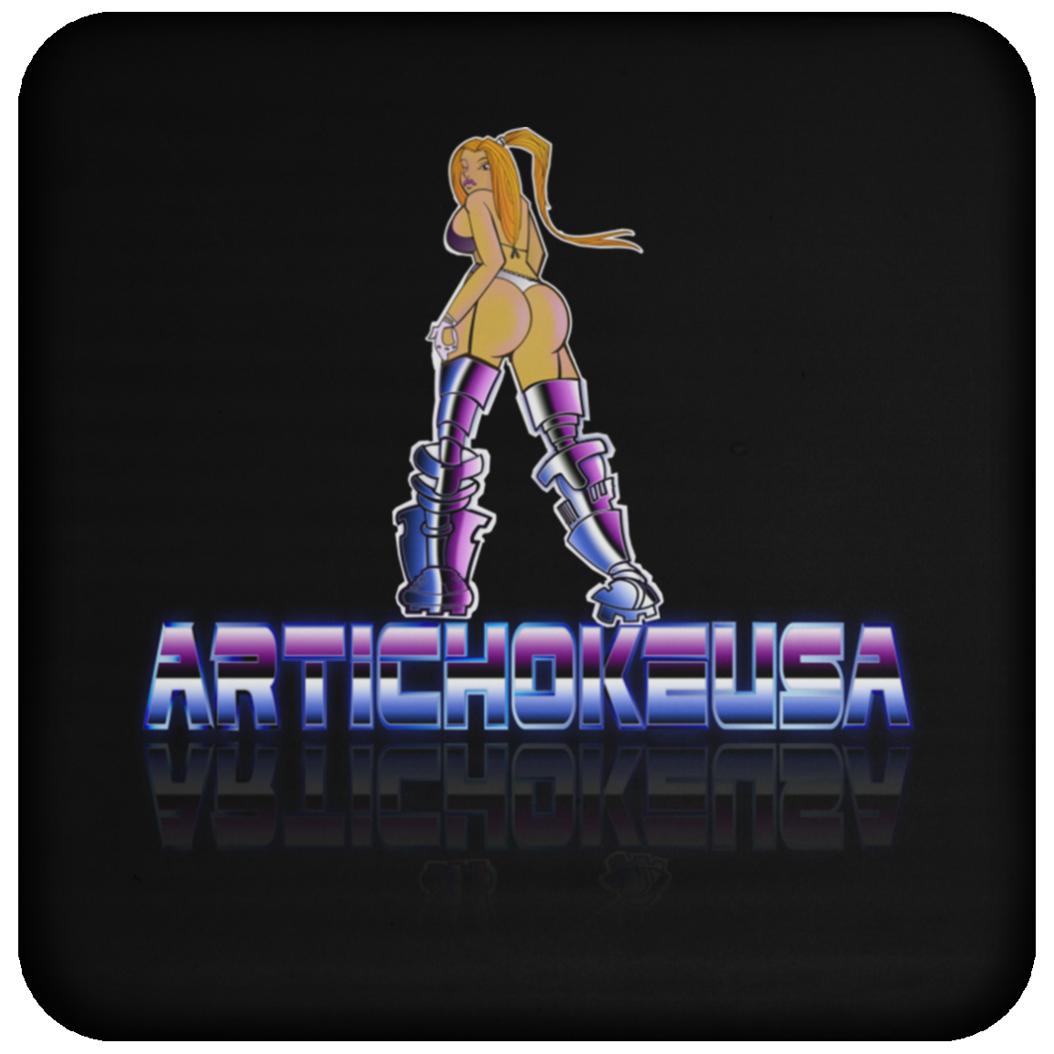 ArtichokeUSA Character and Font design. Let's Create Your Own Team Design Today. Dama de Croma. Coaster