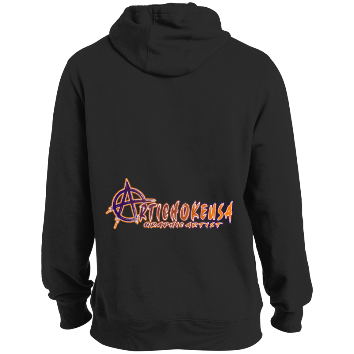 ArtichokeUSA Character and Font design. Let's Create Your Own Team Design Today. Arthur. Tall Pullover Hoodie