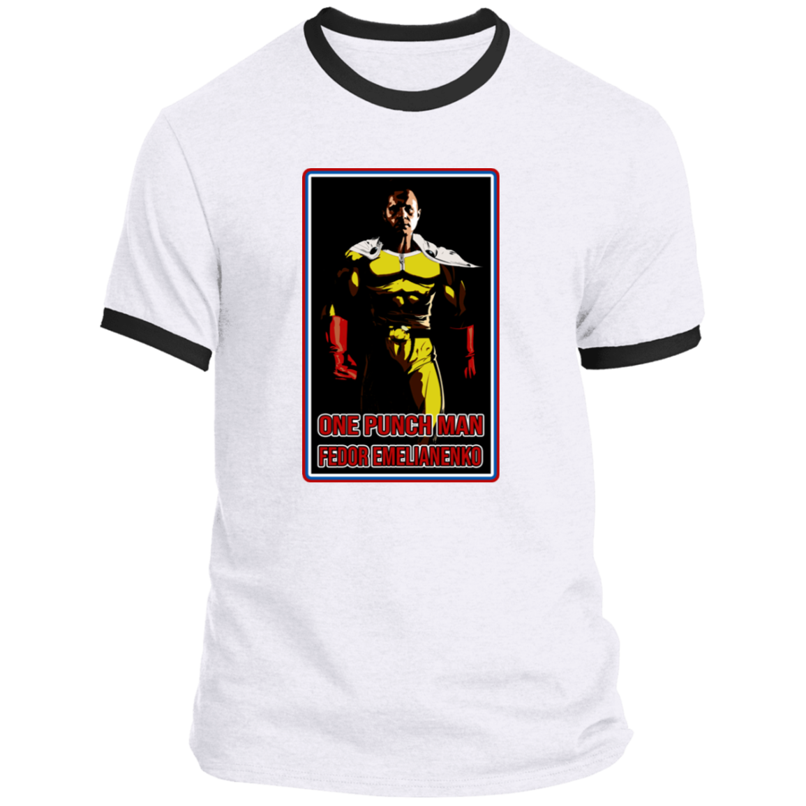 ArtichokeUSA Custom Design. One Punch Fedor. Fedor Emelianenko/One Punch Man Fan Art. Ringer Tee