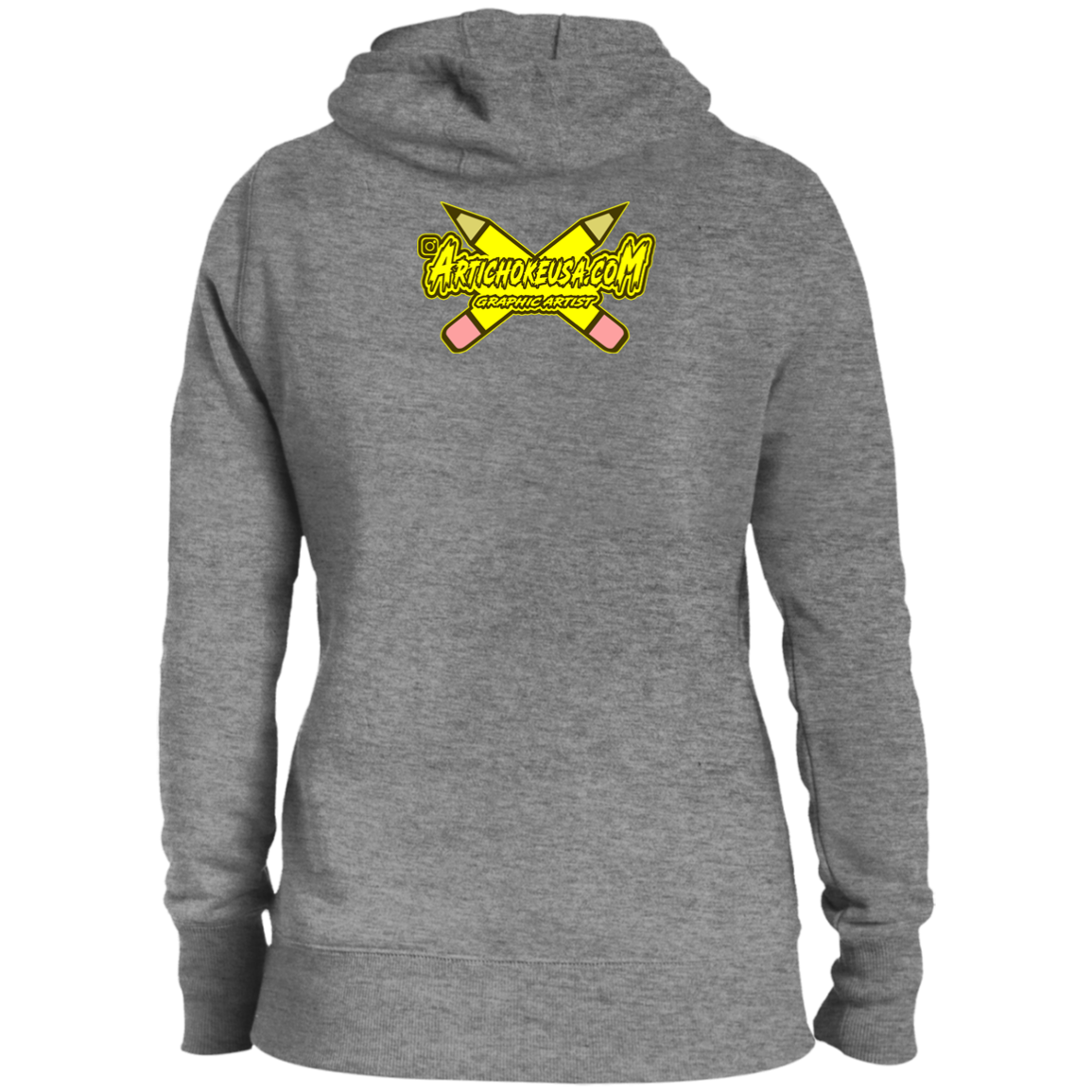 Artichoke Custom Design. Eat. Draw. Sleep. Repeat. Ladies' Pullover Hooded Sweatshirt
