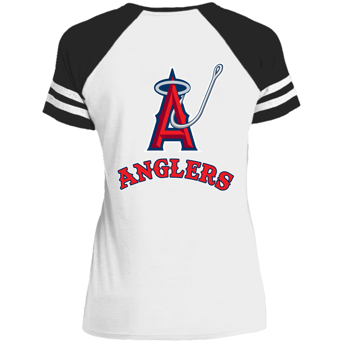 ArtichokeUSA Custom Design. Anglers. Southern California Sports Fishing. Los Angeles Angels Parody. Ladies' Game V-Neck T-Shirt