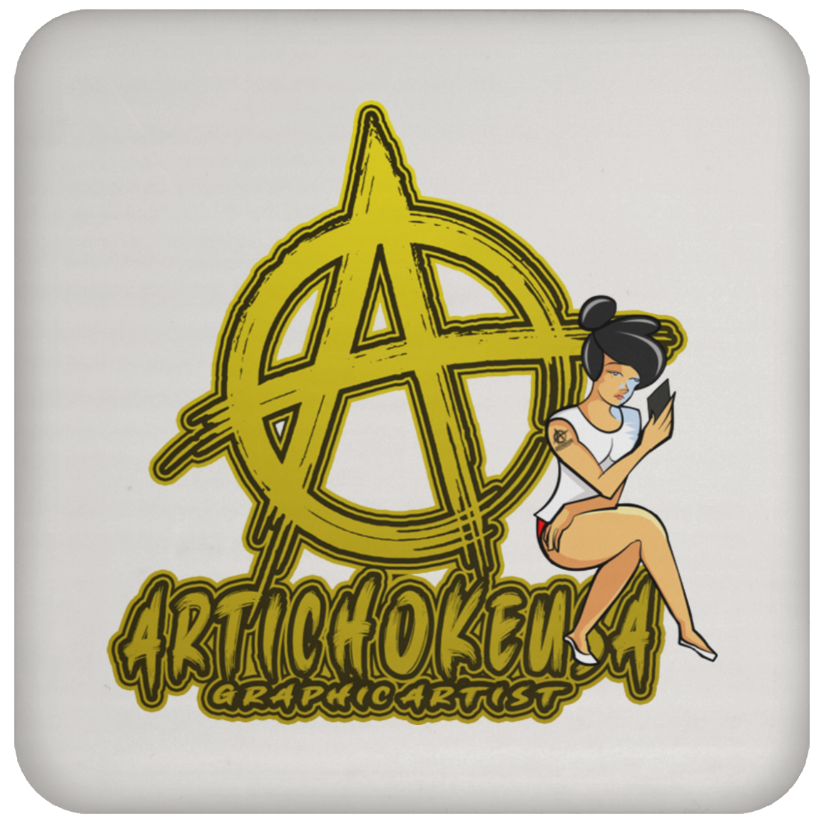 ArtichokeUSA Character and Font Design. Let’s Create Your Own Design Today. Betty. Coaster