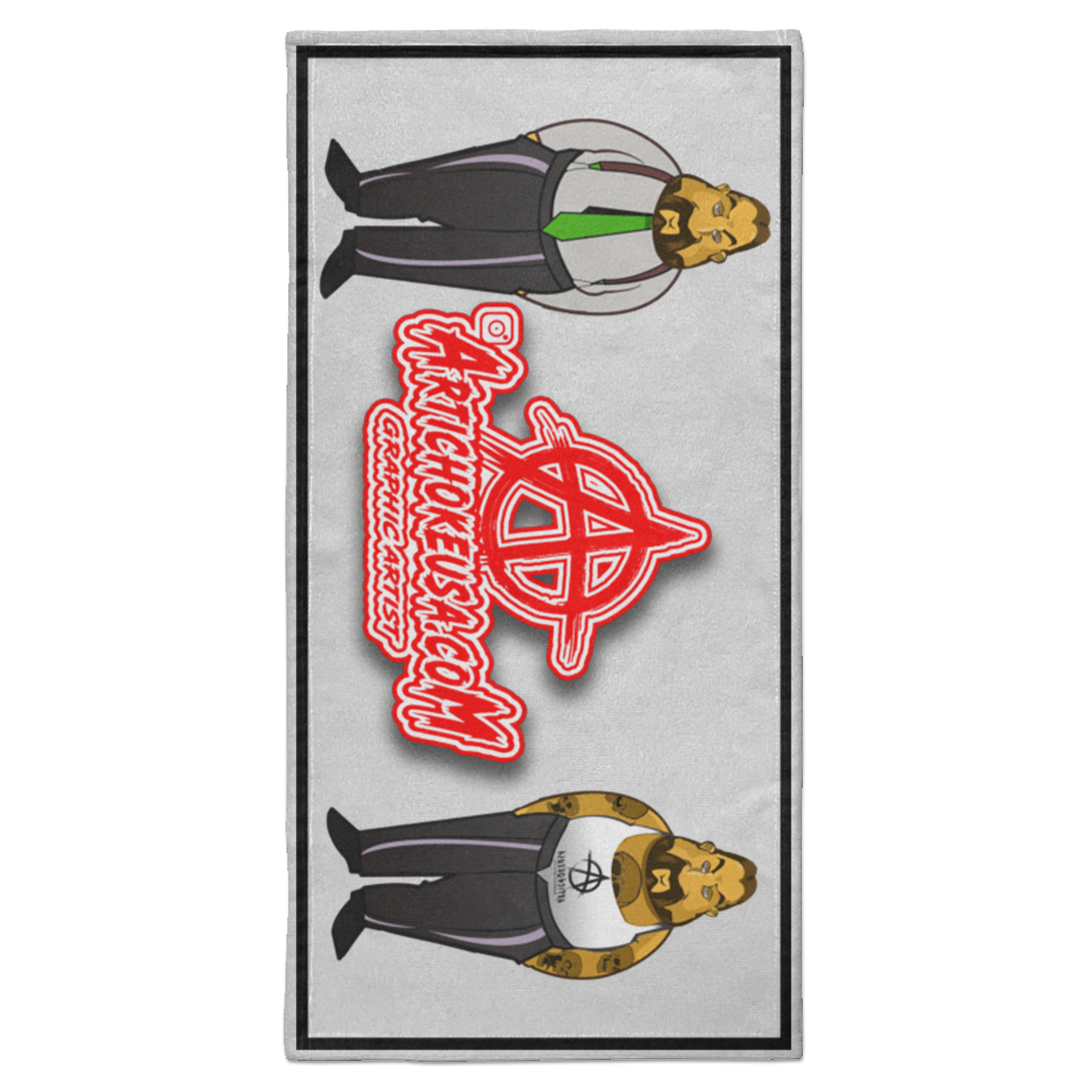ArtichokeUSA Custom Design. Façade: (Noun) A false appearance that makes someone or something seem more pleasant or better than they really are. Towel - 15x30