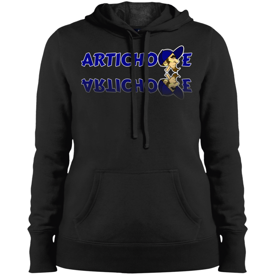 ZZ#20 ArtichokeUSA Characters and Fonts. "Clem" Let’s Create Your Own Design Today. Ladies' Pullover Hooded Sweatshirt