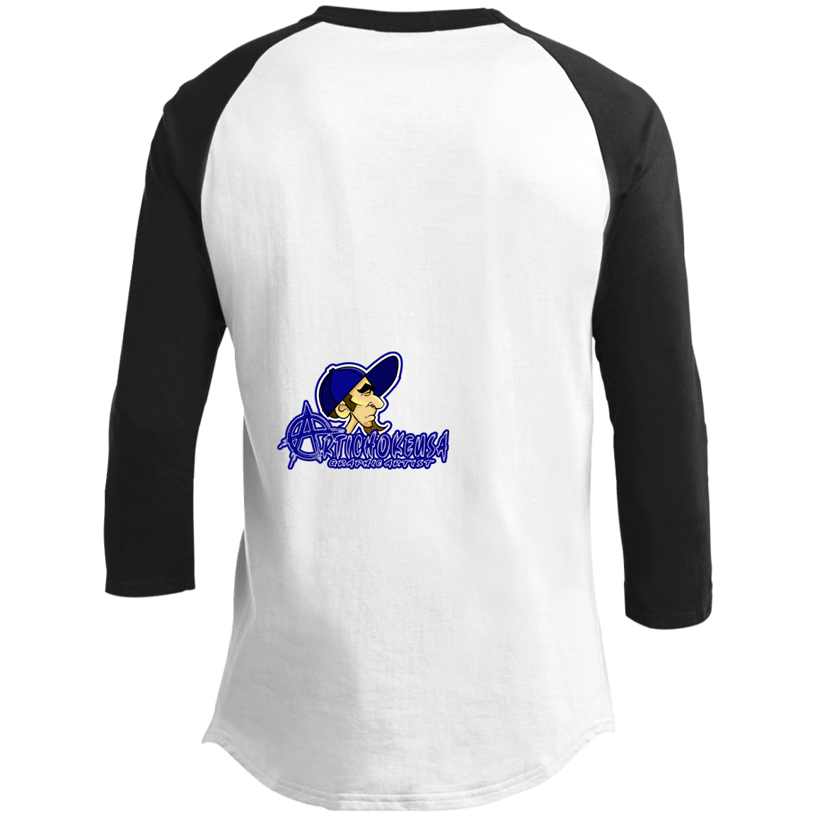 ZZ#20 ArtichokeUSA Characters and Fonts. "Clem" Let’s Create Your Own Design Today. Youth 3/4 Raglan Sleeve Shirt