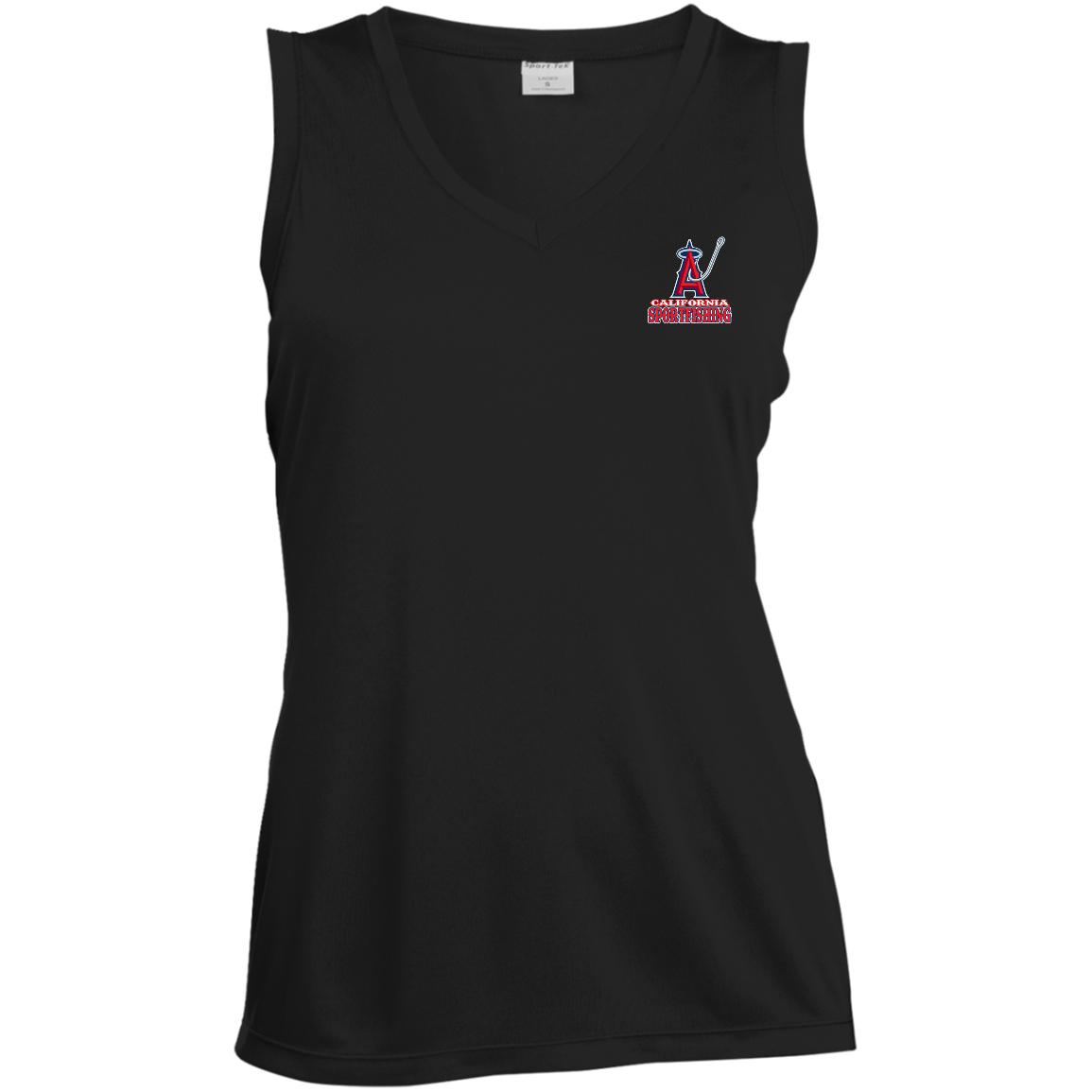 ArtichokeUSA Custom Design. Anglers. Southern California Sports Fishing. Los Angeles Angels Parody. Ladies' Sleeveless V-Neck