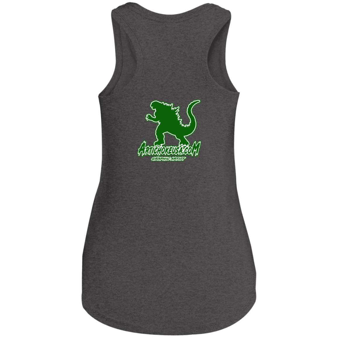 ArtichokeUSA Custom Design. I Heart Kaiju. Fan Art. Ladies' Tri Racerback Tank