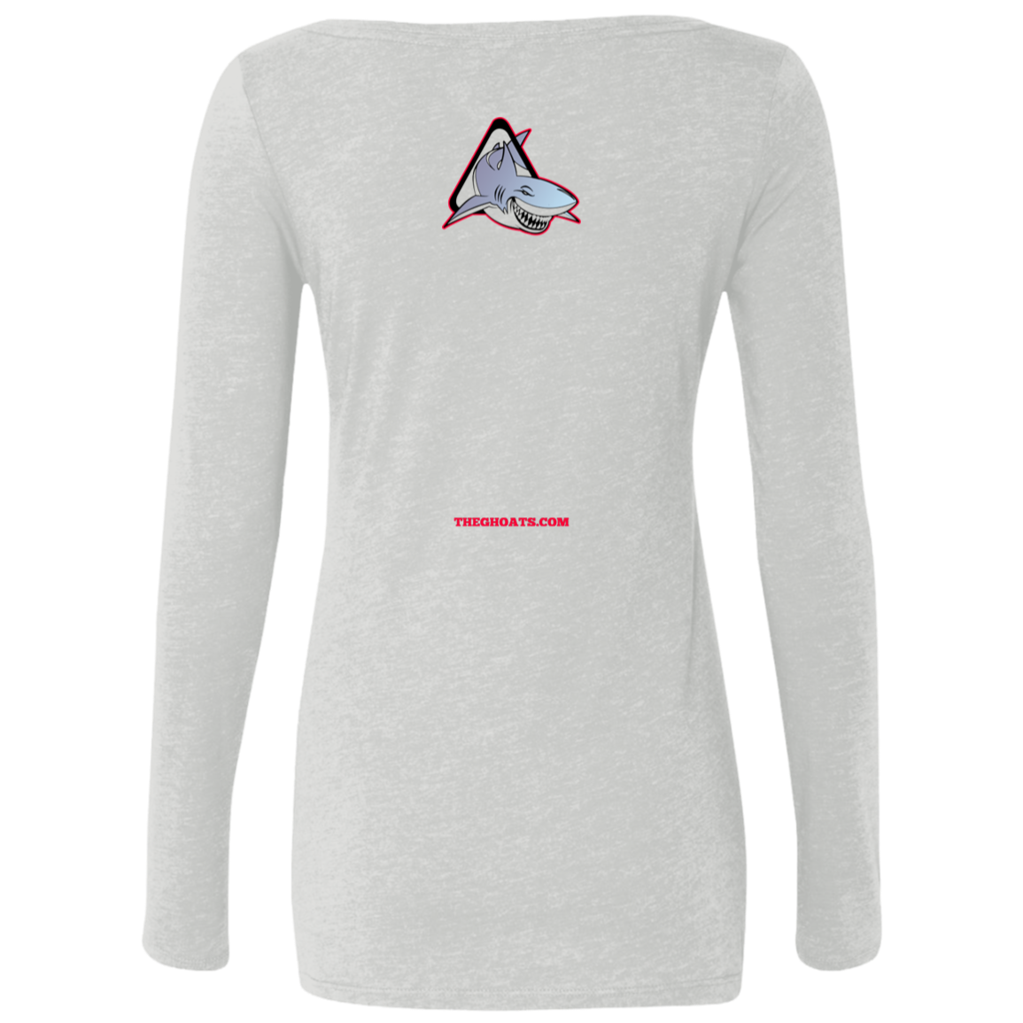 The GHOATS Custom Design. #25 Big Game Take Little Game. Ladies' Triblend LS Scoop