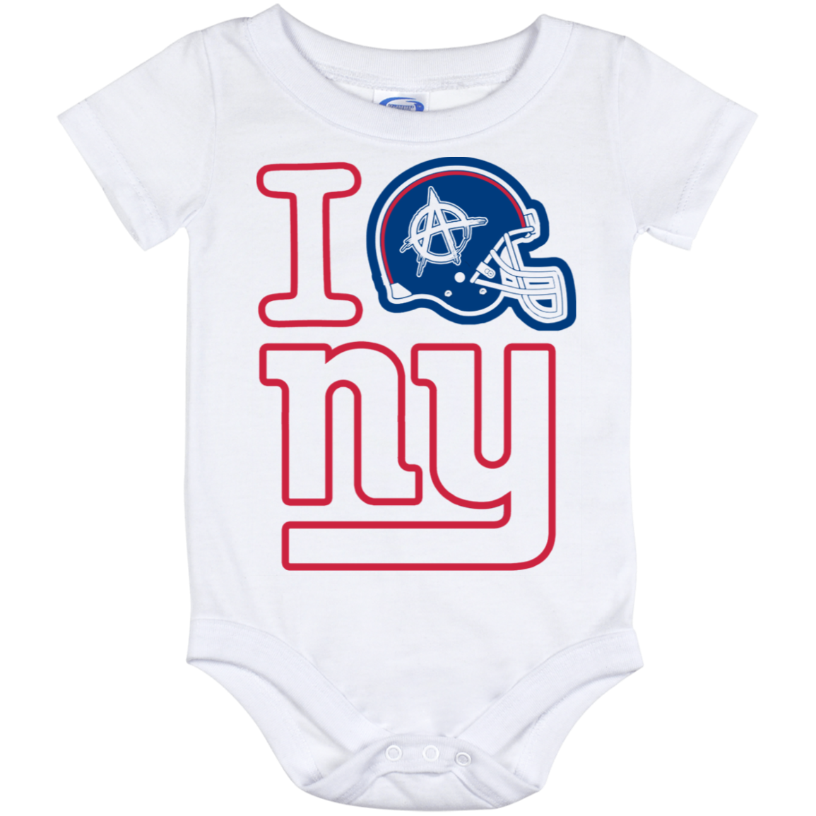 ArtichokeUSA Custom Design. I Helmet NY. Fan Art. Baby Onesie 12 Month