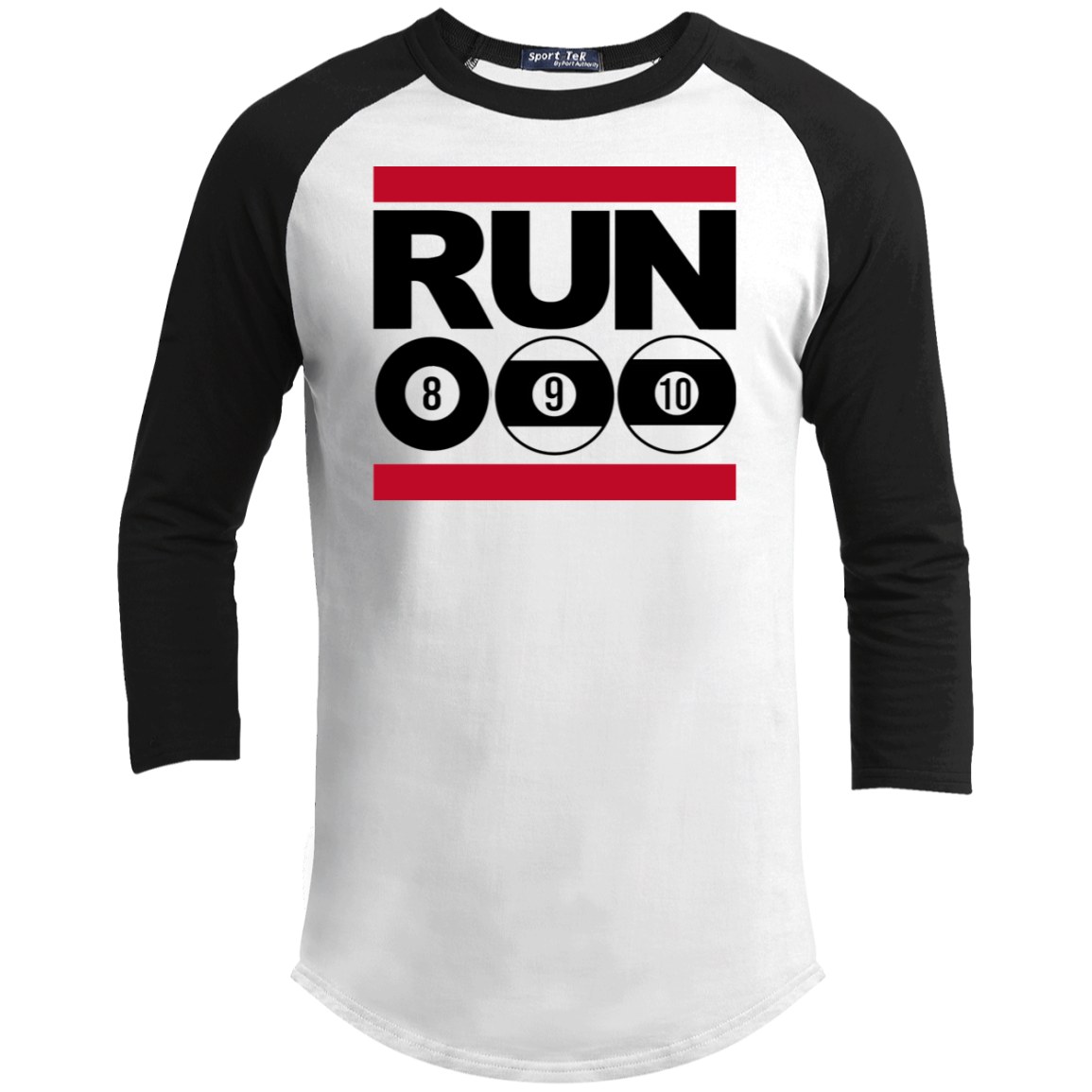 The GHOATS Custom Design. #29 run 8 9 10 ball. Youth 3/4 Raglan Sleeve Shirt