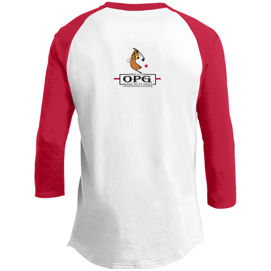 Custom Design #15. Golf Southern California with Yogi Fan Art. Youth 3/4 Raglan Sleeve Shirt