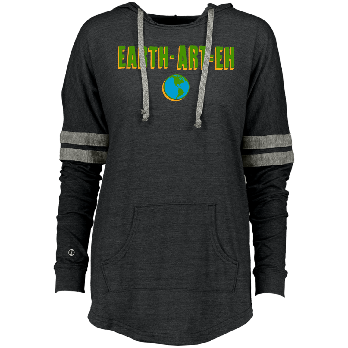 ArtichokeUSA Custom Design. EARTH-ART=EH. Ladies Hooded Low Key Pullover