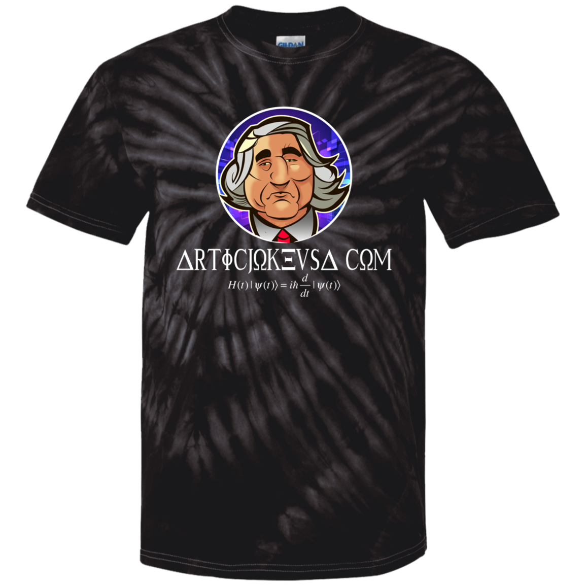 ArtichokeUSA Custom Design. Michio Kaku Fan Art. Youth Tie Dye T-Shirt