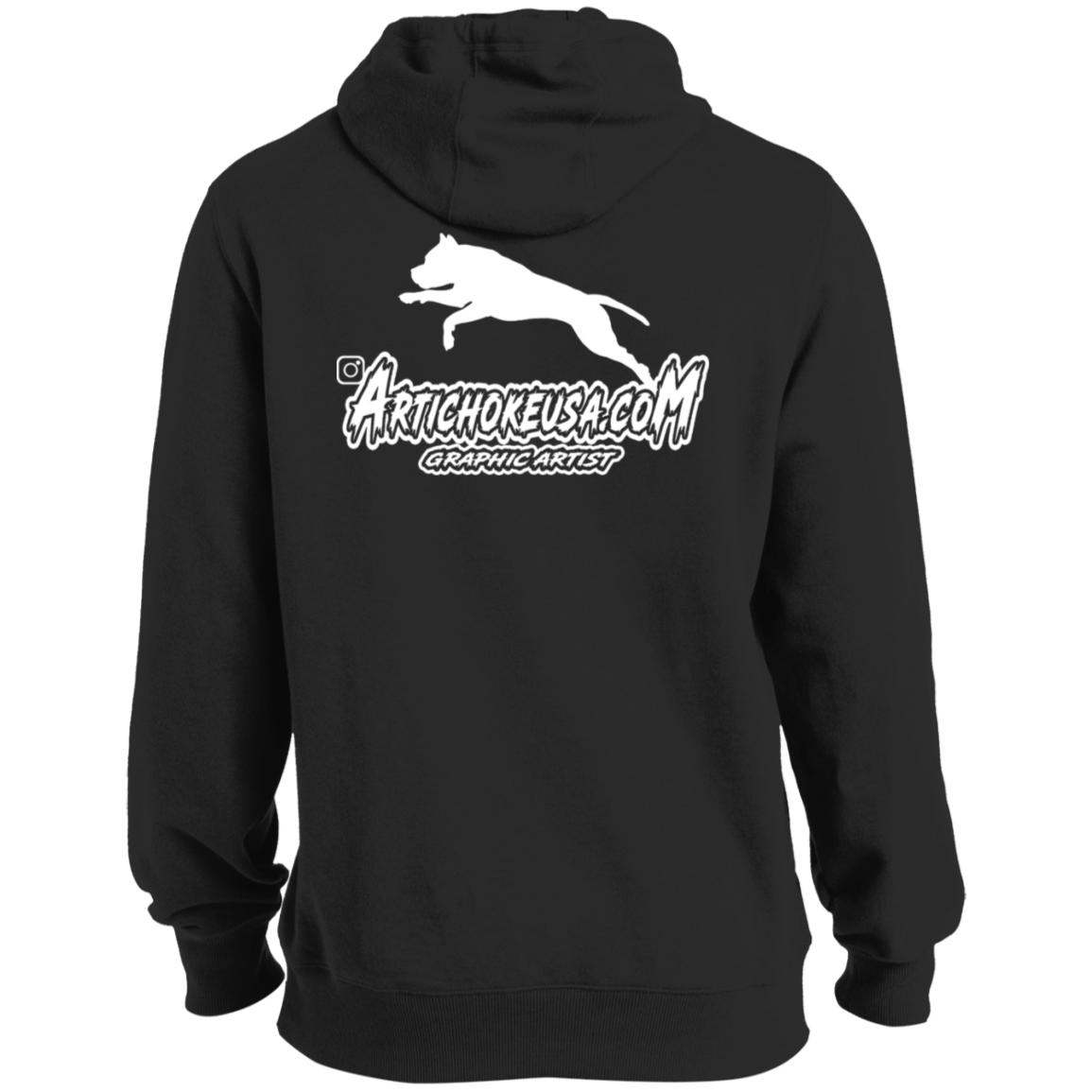 ArtichokeUSA Custom Design. Ruffing the Passer. Pitbull Edition. Male Version. Ultra Soft Pullover Hoodie