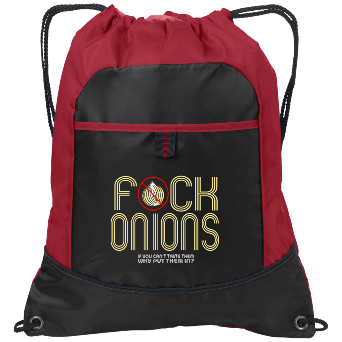 ArtichokeUSA Custom Design. Fuck Onions. Pocket Cinch Pack
