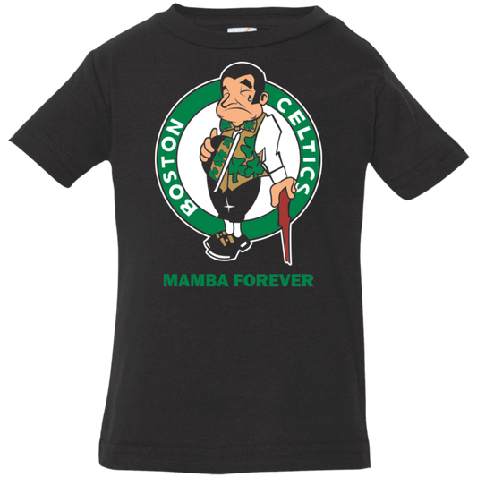 ArtichokeUSA Custom Design. RIP Kobe. Mamba Forever. Celtics / Lakers Fan Art Tribute. Infant Jersey T-Shirt