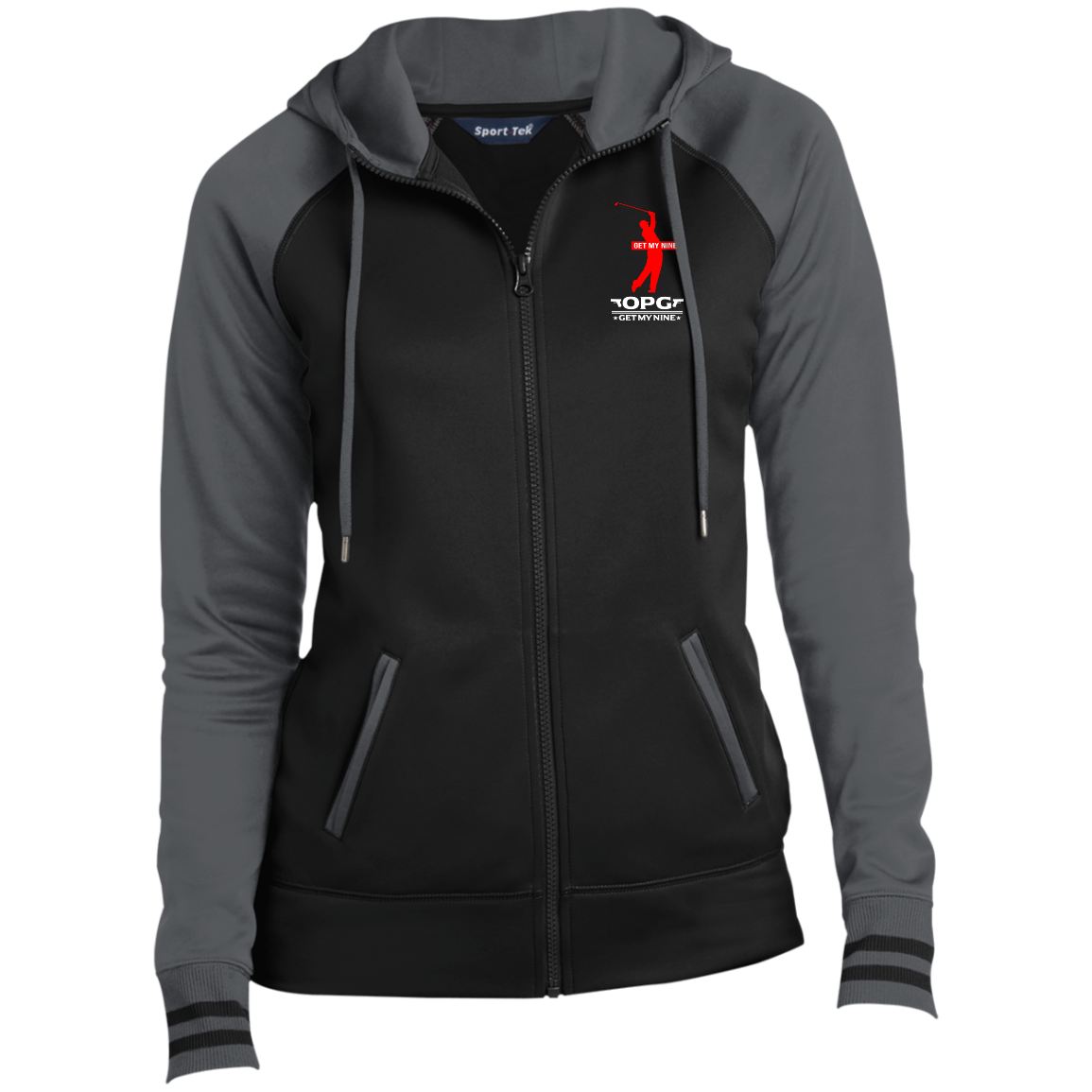 OPG Custom Design #16. Get My Nine. Male Version. Ladies' Sport-Wick® Full-Zip Hooded Jacket