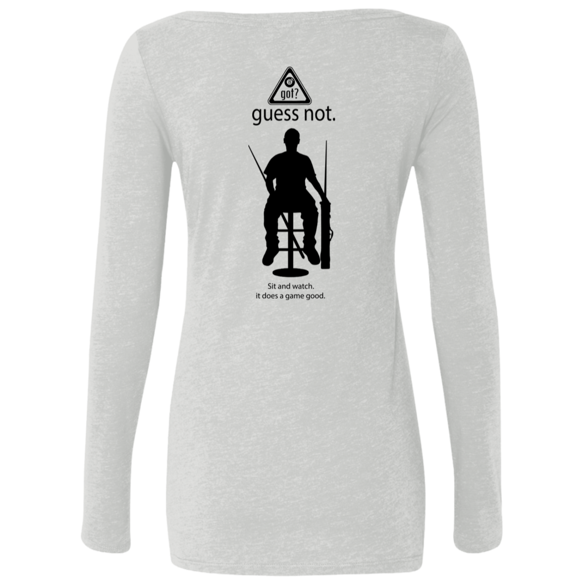 The GHOATS Custom Design. #40 Got Game? / Guess Not. Ladies' Triblend LS Scoop