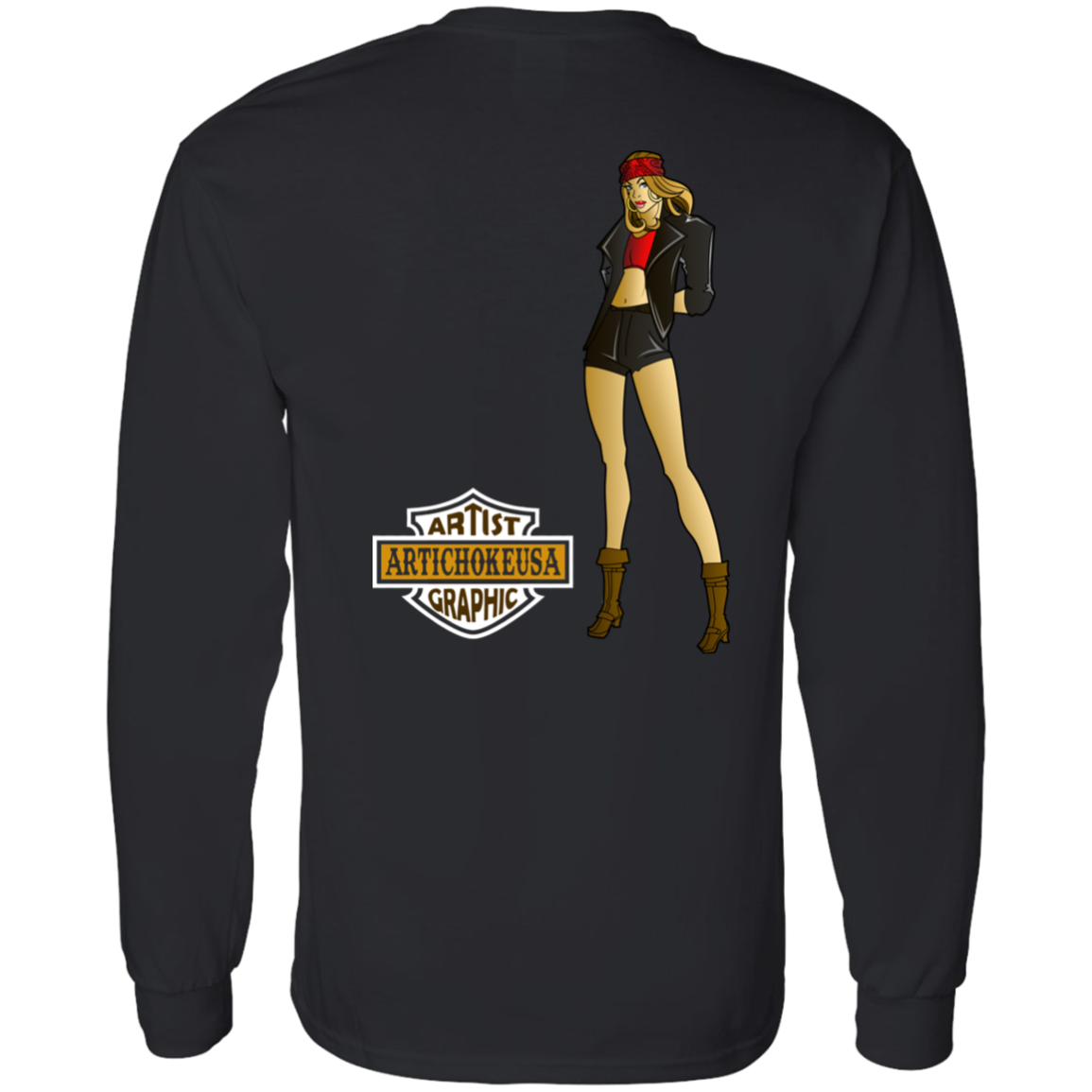 ArtichokeUSA Custom Design. Façade: (Noun) A false appearance that makes someone or something seem more pleasant or better than they really are. 100 % Cotton LS T-Shirt