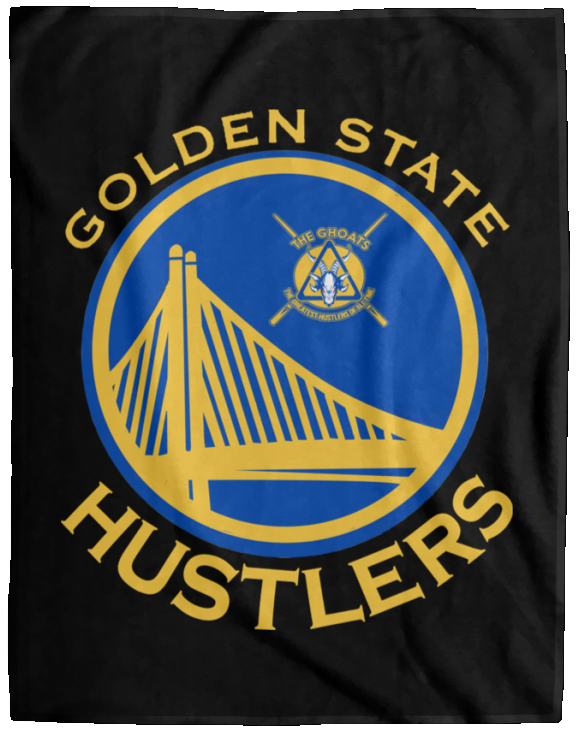 The GHOATS Custom Design. #12 GOLDEN STATE HUSTLERS. Fleece Blanket - 60x80