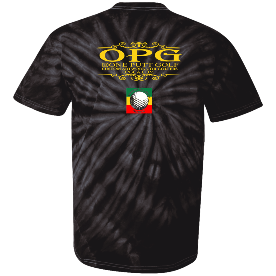 OPG Custom Design #22. One Putt / One Love Parody with Fan Art. Female Edition. Youth Tie Dye T-Shirt