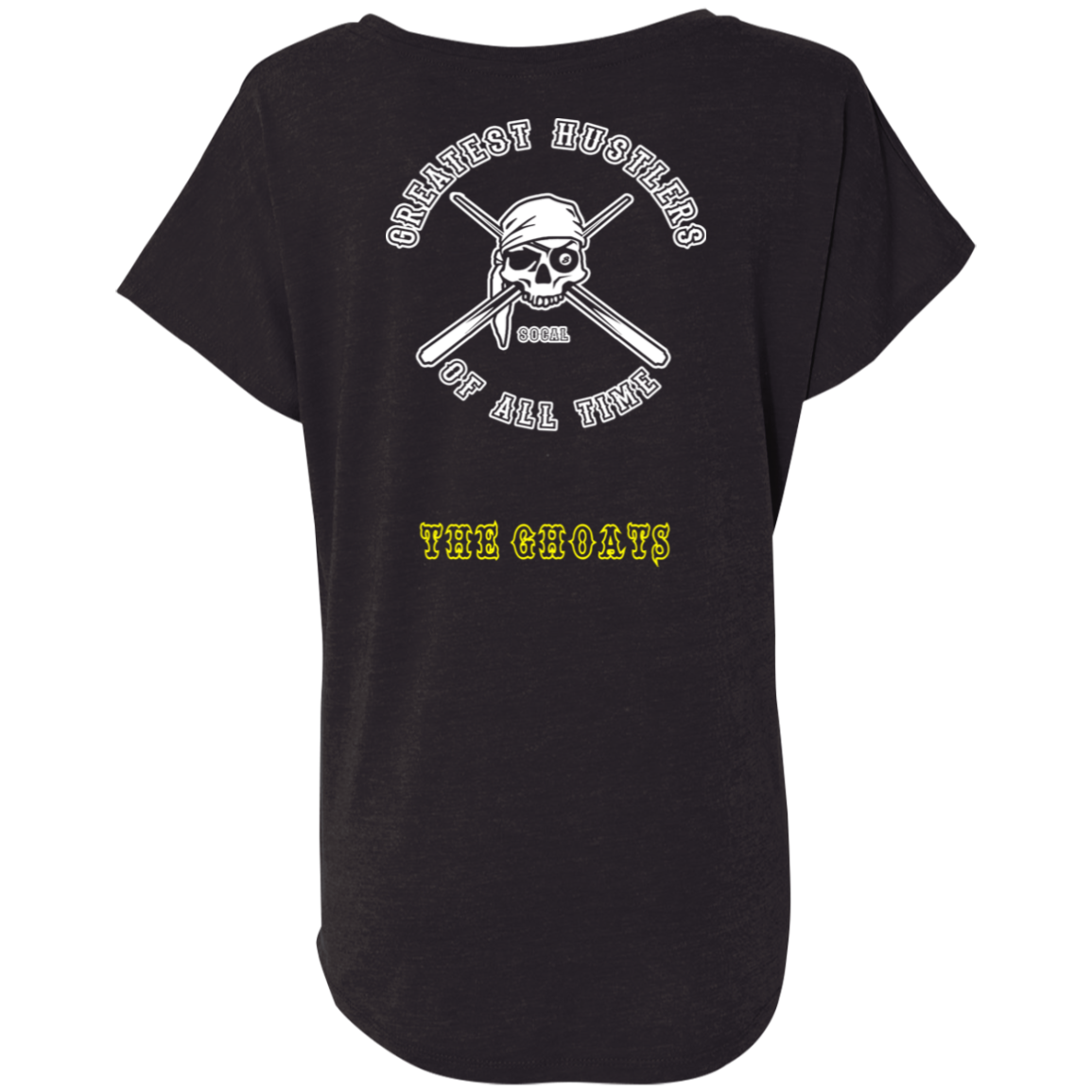 The GHOATS Custom Design. #4 Motorcycle Club Style. Ver 1/2. Ladies' Triblend Dolman Sleeve