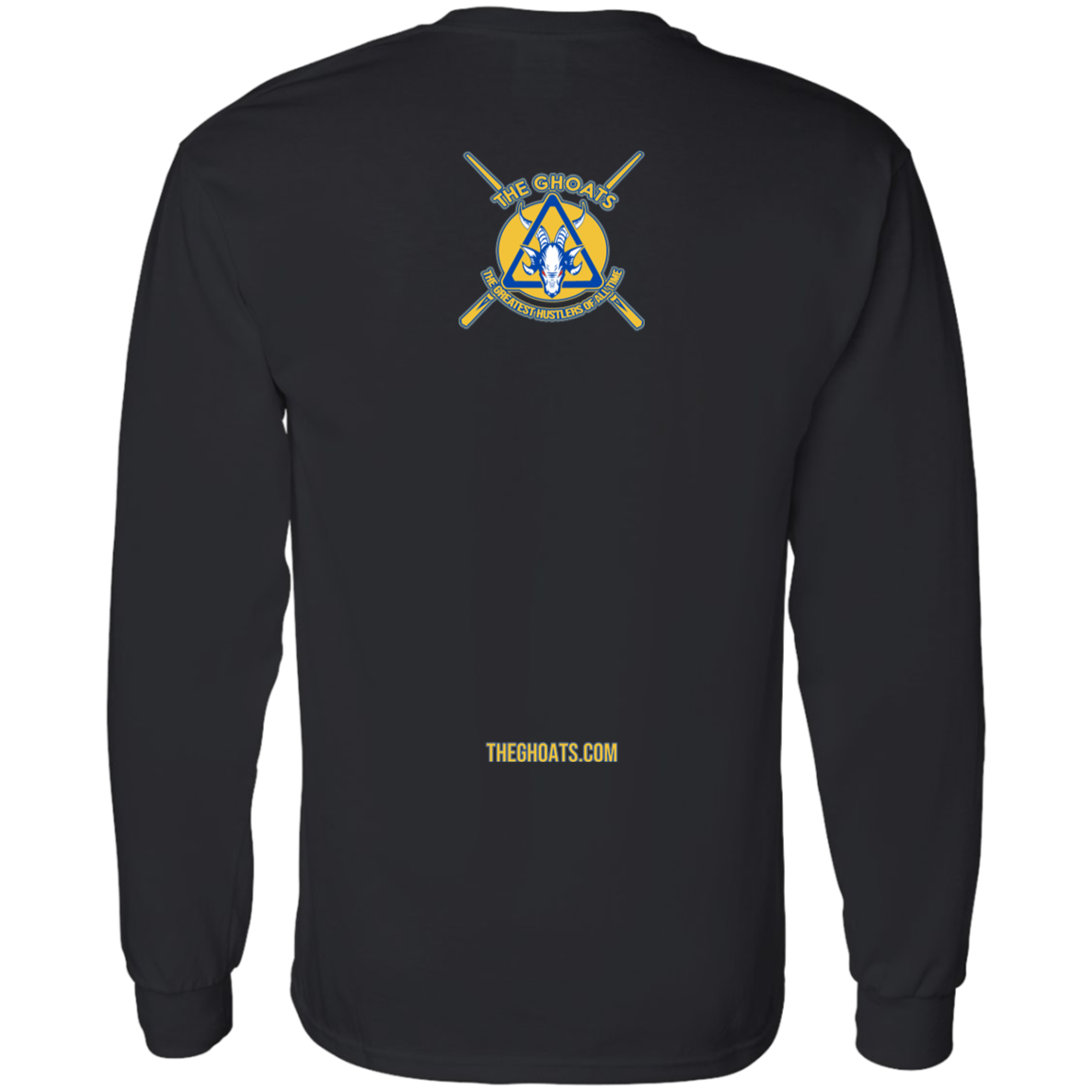 The GHOATS Custom Design. #12 GOLDEN STATE HUSTLERS. LS T-Shirt 5.3 oz.