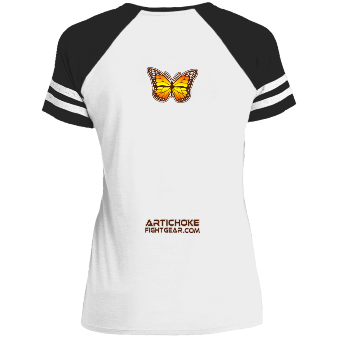 Artichoke Fight Gear Custom Design #6. Lepidopterology (Study of butterflies). Butterfly Guard. Ladies' Game V-Neck T-Shirt