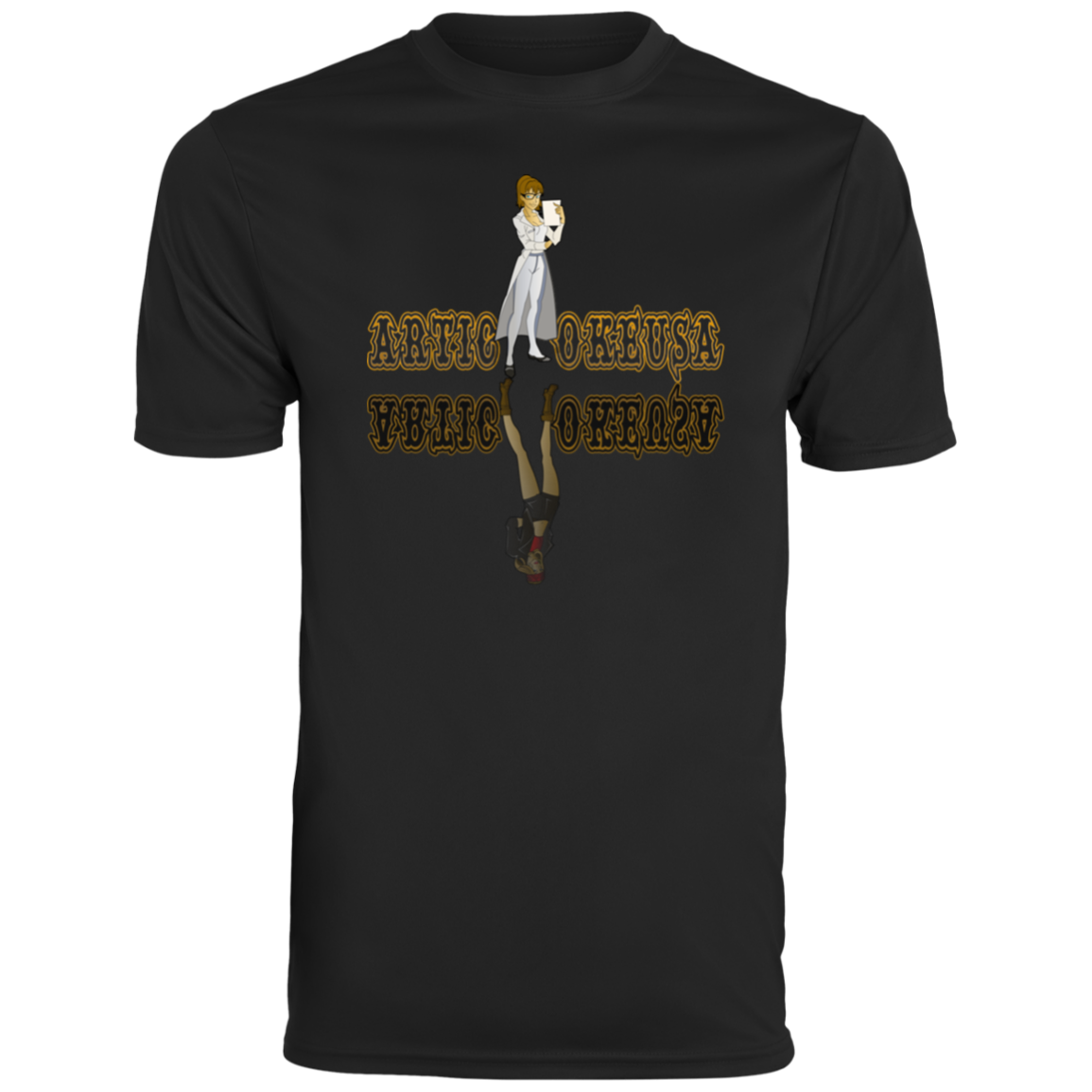 ArtichokeUSA Custom Design. Façade: (Noun) A false appearance that makes someone or something seem more pleasant or better than they really are. Men's Moisture-Wicking Tee