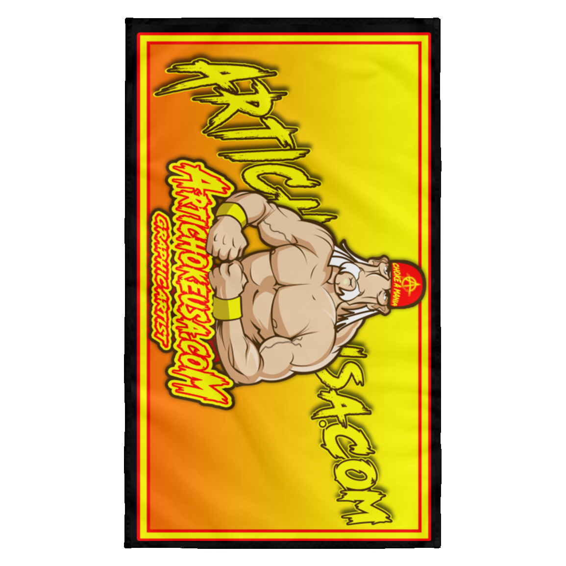 ArtichokeUSA Character and Font Design. Let’s Create Your Own Design Today. Fan Art. The Hulkster. Wall Flag