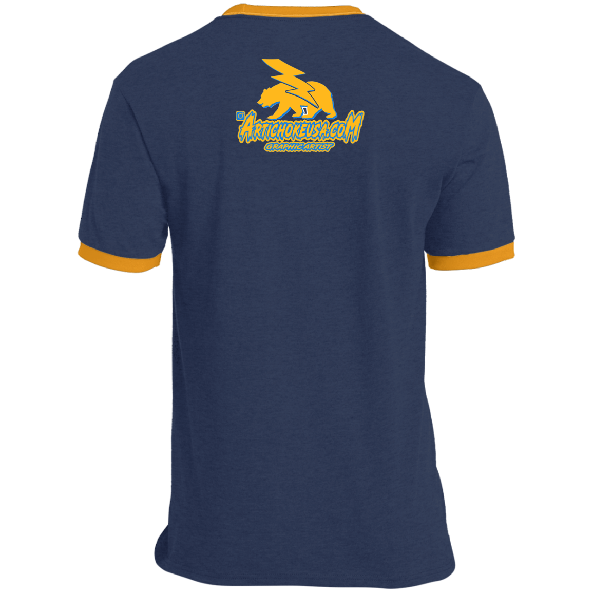 ArtichokeUSA Custom Design. Los Angeles Chargers Fan Art. Ringer Tee