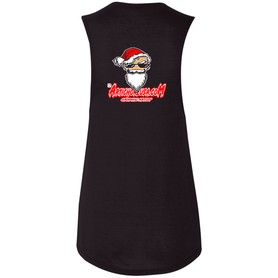 ArtichokeUSA Custom Design. Merry Kiss My Ass. Ladies' Flowy Muscle Tank
