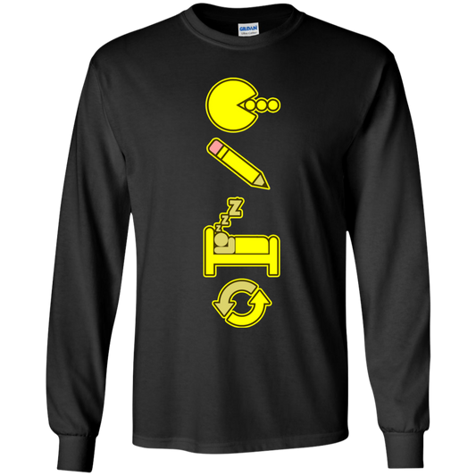 ArtichokeUSA Custom Design. Eat. Draw. Sleep. Repeat. Youth LS T-Shirt
