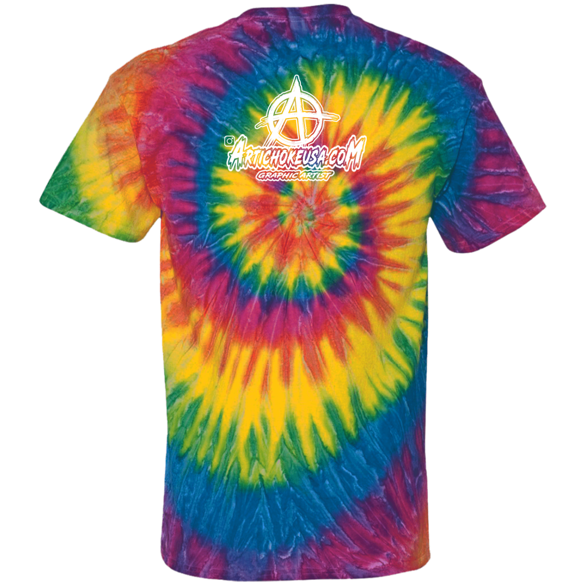 ArtichokeUSA Custom Design. Adobo. Adidas Parody. 100% Cotton Tie Dye T-Shirt